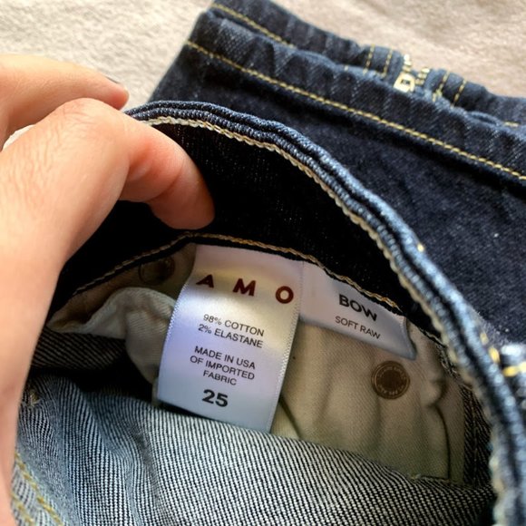 NWT AMO Bow Jeans in Soft Raw - Picture 5 of 7